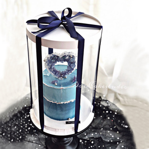 Cake Round Box Cakes Round Custom Size Transparent Gift Container Wed Birthday Cake Round Cake Box Clear Packaging Boxes For Cakes