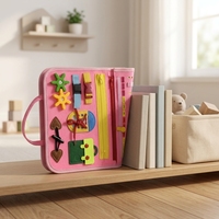 Livre sensoriel en feutre pour tout-petits, livre d'activités Montessori, apprentissage précoce, livre d'autocollants magiques réutilisables, jouets pour enfants, cadeaux préscolaires