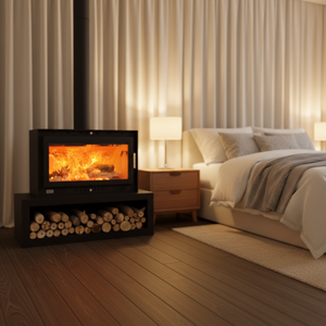 Poêle à <span class=keywords><strong>bois</strong></span> autonome d'intérieur, durable, pour chauffage décoratif de salon, chambre, hôtel, garantie 1 an - Product Image 1