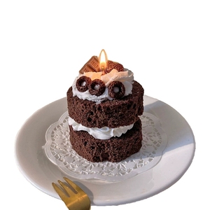 QINGDAO FLORESCENCE piuttosto <span class=keywords><strong>di</strong></span> alta qualità fatto <span class=keywords><strong>a</strong></span> mano bella <span class=keywords><strong>torta</strong></span> al cioccolato <span class=keywords><strong>forma</strong></span> <span class=keywords><strong>di</strong></span> <span class=keywords><strong>candele</strong></span> profumate per il regalo <span class=keywords><strong>di</strong></span> compleanno decorazione della casa - Product Image 5