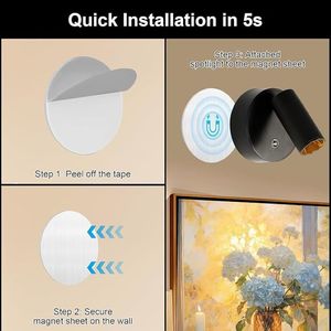 Luci <span class=keywords><strong>LED</strong></span> Wireless faretto albero illuminazione impianto di illuminazione lampada da immagine ricaricabile per la parete Art Display freccette - Product Image 4