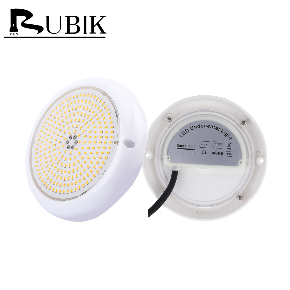 RUBIK 2025 Upgrade Edison Chip RGB Color IP68 AC 12V LED Swimming Pool Light APP/Remote Control Wall-Mounted Plastic