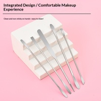 Spatules de Maquillage en Acier Inoxydable à Double Extrémité pour Mélange de Couleurs et Application de Fond de Teint Liquide – Outil de Grattage pour une Surface Lisse
