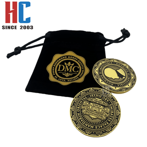 Moneda de Metal de Recuerdo con Logotipo Personalizado de Fábrica con 20 Años de Experiencia, Chapada en Oro con Bolsa de Terciopelo - Product Image 2