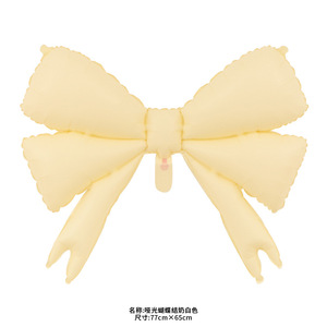 Globos de Aluminio en Forma de Moño Mate al por Mayor, Color Pastel Macarrón Rosa, Amarillo, Marfil, Azul, <span class=keywords><strong>Café</strong></span> - Product Image 2