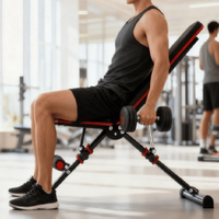 Banc de musculation pliable en acier allié Zoshine, multifonctionnel et réglable, pour la musculation à domicile, entraînement de la poitrine, du dos et des jambes