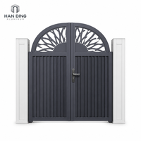 Portail de jardin en aluminium en gros, 3,66 m de large, 1,22 m de haut, coulissant automatique, thermolaqué, antirouille, résistant aux UV, pour allée principale de villa