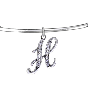 Venta directa de fábrica Metal Crystal 26 Letra inglesa H Inicial Capital Palabras Charm Pulsera Joyería <span class=keywords><strong>Moda</strong></span> - Product Image 3