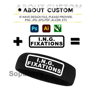 Custom Logo Mark <b>Sports</b> <b>Headbands</b> Athletic Terry Cloth <b>Headband</b> for Tennis Basketball Running Gym Working Outdoor Hairband - Product Image 2