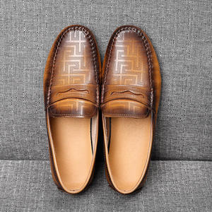 Nouvelles chaussures d'été pour hommes à semelle en caoutchouc, chaussures décontractées à bout rond tendance, chaussures de conduite confortables - Product Image 1