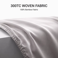 Ensemble de draps de lit en bambou tissé 100% écologiques 300TC avec taies d'oreiller pour un usage domestique