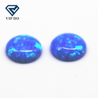 2mm-12mm 92 opale synthétique multicolore rond dos plat cabochon coupe OP05 opale bleue pierre précieuse en vrac opale de feu cabochon rond gemmes