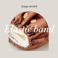 Couche lavable recyclée taille unique réglable pour bébés filles et garçons fermeture à pression imprimée douce respirante et lavable