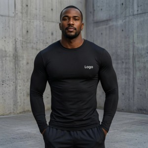 Private Label Wholesale Custom High Quality Durable Workout Fitness Moisture Wicking Breathable Fast Dry Long Sleeve <b>Tshirt</b> - Product Image 1