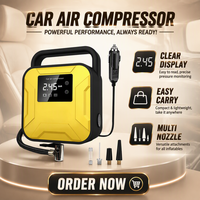 Compresseur d'air numérique portable 12V pour voiture, pompe à gonfler les pneus