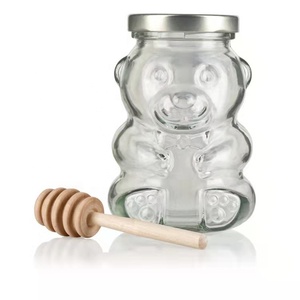 Diskon besar bentuk beruang 120ml 180ml 280ml stoples penyimpanan makanan untuk Jam Jelly manis & madu dengan klasik tutup sekrup kaleng toples lilin - Product Image 1