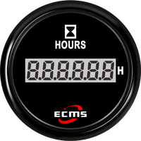 Tachometer Digital Elektrik Mekanik Multifungsi 52mm Baru, Penghitung Jam Kerja, Pengukur, Tahan Air IP67 9-32V untuk Kapal