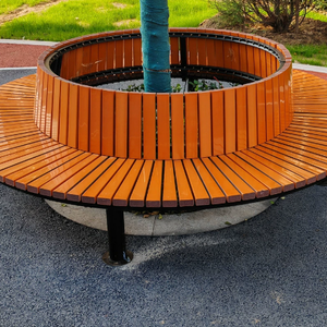 Banc <span class=keywords><strong>de</strong></span> patio moderne, durable, écologique, résistant à l'eau, en métal, sans dossier, 4 places, avec couleur personnalisée pour utilisation en parc - Product Image 2