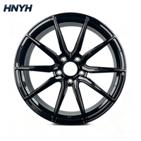 Nouvelles jantes en alliage d'aluminium forgé 5x114.3 20 pouces, concaves à profil profond, finition noire, haute performance pour voiture de tourisme