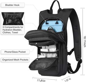 Free sample Women Men Hydration Pack Hydration <b>Backpack</b> <b>18L</b> with Water Bladder 2L/3L Hiking Water <b>Backpack</b> - Product Image 2