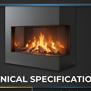 <span class=keywords><strong>Chimenea</strong></span> Eléctrica Interior YIKA con Calefactor, <span class=keywords><strong>Decorativa</strong></span>, Independiente, de 3 Lados, 900W/1800W, Termostato Ajustable - Product Image 5