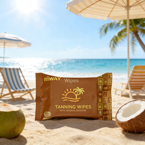 Lingettes autobronzantes 100 % biodégradables ultra-douces avec emballage personnalisé pour l'extérieur - Product Image 3