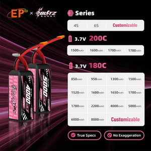 แบตเตอรี่ Enrichpower 200C 6s 150C 4500mah ลิเธียมโพลิเมอร์ 7.4V 4000mah 18S สำหรับรถแข่งความเร็วสูง 4570140 200C รองรับกระแสไฟสูง - Product Image 6