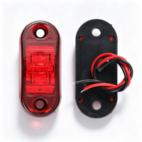 Feux de position latéraux pour camion 12V/24V 2 LED étanches IP68, rouge, avant et arrière, pour remorque, camion, bus