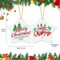 Décoration suspendue personnalisée sur mesure, ornement de Noël en céramique vierge pour sublimation, avec corde, écologique et durable