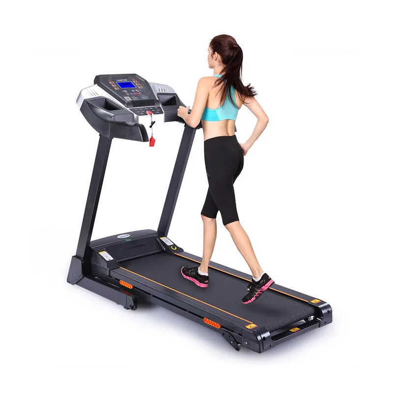 Treadmill Lipat Olahraga Bermotor, Layar LCD Penggunaan Rumah