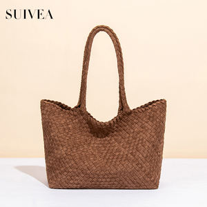 Bolso Tote de Gran Capacidad para Mujer, Tejido a Mano, Texturizado, Moderno, Minimalista, Bolso de Hombro para Viaje, Conjunto Madre-Hija - Product Image 3