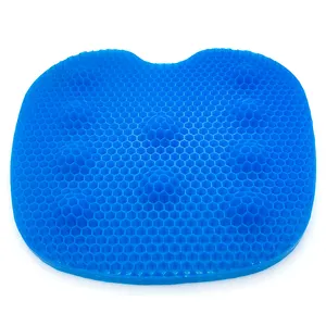 Coussin de siège multifonctionnel à double couche en gel de glace en nid d'abeille absorbant les chocs pour une longue séance Vente en gros