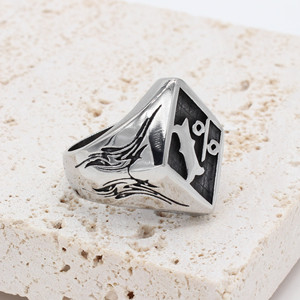 Anillos de <span class=keywords><strong>Boda</strong></span> de Acero Inoxidable Estilo Punk Gótico Vintage al por Mayor para Hombre, Joyería Yiyigo - Aniversario y Compromiso - Product Image 3