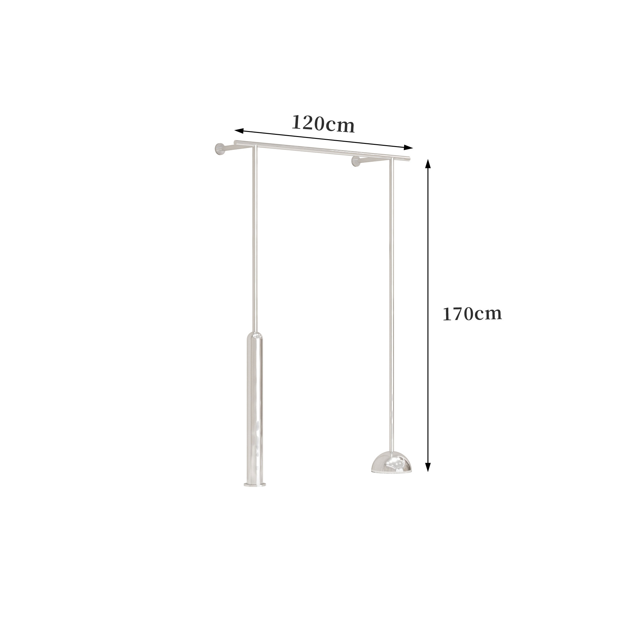B-length 120cm high 170cm brushed stainless steel thickened