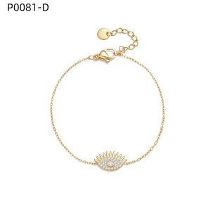 สร้อยข้อมือแฟชั่นประดับเซอร์โคเนีย P0081 สำหรับผู้หญิง เครื่องประดับคุณภาพสูง - Product Image 2