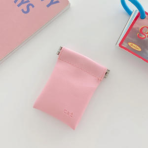 Embossed Logo Small Leather Jewelry Pouch Customized <b>Drawstring</b> pink Recyclable Earring Necklace <b>Bracelet</b> - Product Image 2