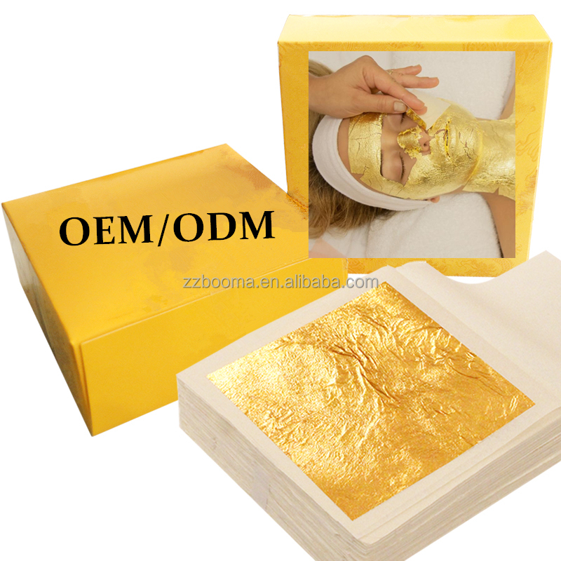 4.3 * 4.3cm 24K金箔食用金箔シートDIYケーキデコレーション