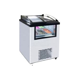 Vitrina expositora de helados con puerta deslizante plana, caja de luz LED, congelador de alta calidad, puerta abierta para exhibición y refrigeración de helados y pasteles - Product Image 1