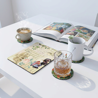 Sous-plats en bois vierges pour sublimation, pour projets DIY, décoration de table et de la maison, en panneaux de MDF pour impression par transfert thermique