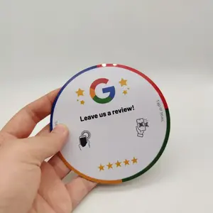 Özel Logo akrilik NFC kart plak QR kod etiket kartı Google İnceleme NFC plakaları