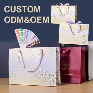 HG 2024, venta al por mayor, logotipo personalizado, embalaje <span class=keywords><strong>de</strong></span> cartón, Blanco, Negro, regalo <span class=keywords><strong>de</strong></span> lujo, compras, joyería, bolsa <span class=keywords><strong>de</strong></span> <span class=keywords><strong>papel</strong></span> con asas, Bolsa <span class=keywords><strong>de</strong></span> <span class=keywords><strong>papel</strong></span> - Product Image 3