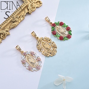 Vendita Diretta dalla Fabbrica, Raffinato Ciondolo <span class=keywords><strong>Madonna</strong></span> Rosa in Oro - Product Image 5