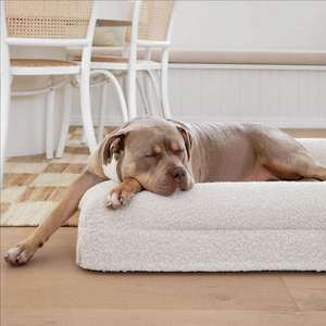 Venta al por mayor Boucle cama para perros de espuma ortopédica con memoria de Gel de refrigeración rectangular impermeable a granel cama ortopédica para perros de espuma - Product Image 3