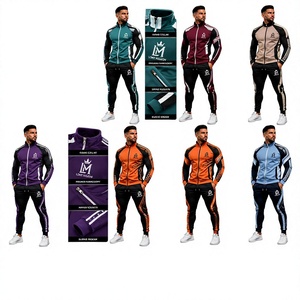 Survêtement pour homme LORD MISSION, manches longues, sportif, à capuche, avec cordon de serrage, poches latérales, coupe régulière, hiver, 100% coton, respirant - Product Image 6