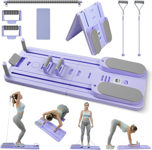 Tavola Pieghevole Portatile per Pilates con Sistema di Scorrimento per Allenamento Core a <span class=keywords><strong>Casa</strong></span> - Product Image 3