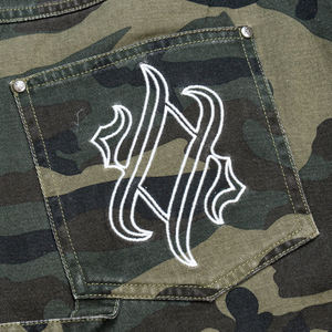 TOPSHOW Jeans cargo tactiques à jambes larges en toile de coton personnalisée à multiples poches, camouflage, camouflage, <span class=keywords><strong>pantalon</strong></span> baggy pour hommes - Product Image 5