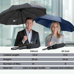 Wholesale Full <b>Automatic</b> Open Business Gifts Man Woman Durable Compact Portable Custom Logo 3 Folding <b>Umbrella</b> For The Rain - Product Image 2
