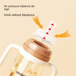 Produits pour bébés OEM personnalisés, sans BPA, gobelets à lait pour bébés, à large ouverture, avec poignée, anti-éclaboussures, biberon portable pour bébés - Product Image 4