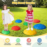 Piedras de Equilibrio para Niños, Piedras Antideslizantes para Saltar, Obstáculos para Coordinación, Bloques de Equilibrio para Ejercicio en Interiores/Exteriores