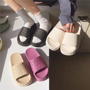 Sandales de plage pour femmes, imprimées, à bout ouvert, semelle épaisse et souple, antidérapantes, séchage rapide, été, automne, maison, salle de bain - Product Image 2